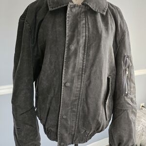 Men's Black Bomber Jacket - Brand Unspecified